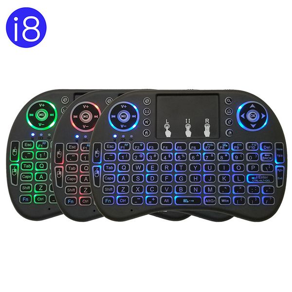 i8 mini wireless keyboard 7 colors backlit 2.4g english russian spanish french air mouse with touchpad for tablet tv box
i8 mini wireless keyboard 7 colors backlit 2.4g english russian spanish french air mouse with touchpad for tablet tv box