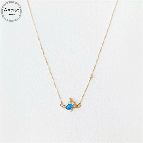 chains aazuo 18k yellow gold honeybee natual blue opal real diamonds necklace gifted for women girls engagement wedding link chain, Silver
chains aazuo 18k yellow gold honeybee natual blue opal real diamonds necklace gifted for women girls engagement wedding link chain, Silver