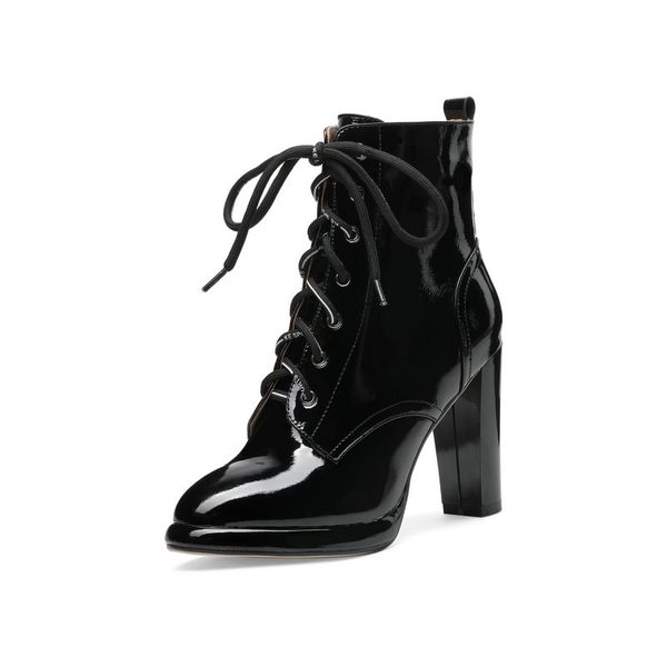 elegant cross tied autumn and winter shoes for women genuine leather high heels shoes woman wedding party ankle boots, Black
elegant cross tied autumn and winter shoes for women genuine leather high heels shoes woman wedding party ankle boots, Black