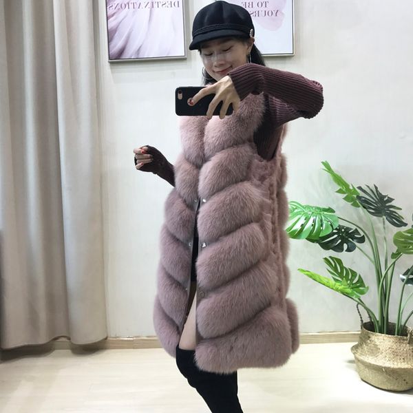 real vest women clothes autumn winter warm thick fur coats korean vintage elegant long coat abrigo mujer zl566, Black
real vest women clothes autumn winter warm thick fur coats korean vintage elegant long coat abrigo mujer zl566, Black