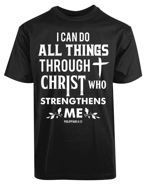 i can do all things through christ philippians 413 bible verse mens new tshirt cotton men clothes tee shirt
i can do all things through christ philippians 413 bible verse mens new tshirt cotton men clothes tee shirt