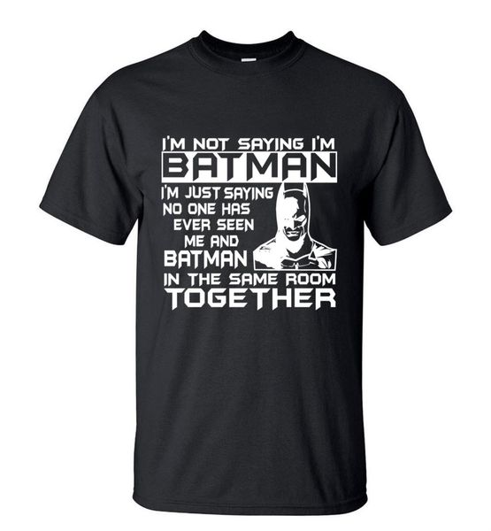 забавно, я am batman мужчин футболки 2020 лето новые с коротким рукавом o-образным вырезом рубашки streetwear пригонки бренд одежды hip-hop