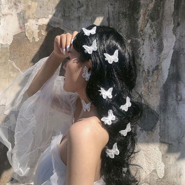 6 pcs korea sweet romantic white lace embroidery hair clips butterfly hair barrettes hairpins for women wedding accessories, Golden;silver
6 pcs korea sweet romantic white lace embroidery hair clips butterfly hair barrettes hairpins for women wedding accessories, Golden;silver