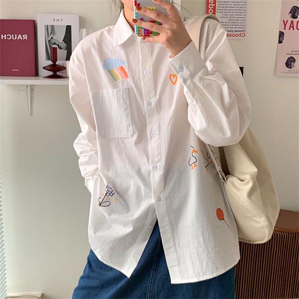 women's blouses & shirts female korean harajuku college style cartoon print loose shirt ulzzang japanese kawaii vintage clothes for wom, White
women's blouses & shirts female korean harajuku college style cartoon print loose shirt ulzzang japanese kawaii vintage clothes for wom, White