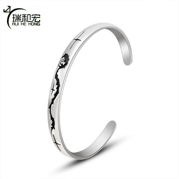 bangle stainless steel bracelet chinese dragon cuff bracelets & bangles polishing jewelry, Black
bangle stainless steel bracelet chinese dragon cuff bracelets & bangles polishing jewelry, Black