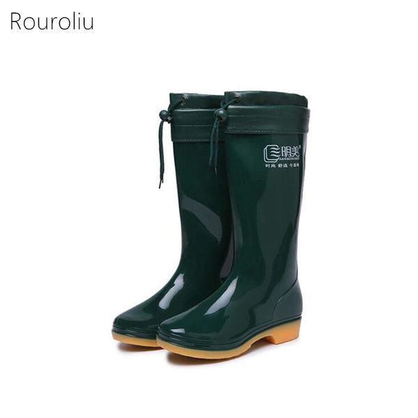 rouroliu women non-slip hard-wearing warm rainboots waterproof water shoes wellies spring autumn rain shoes woman rb30, Black
rouroliu women non-slip hard-wearing warm rainboots waterproof water shoes wellies spring autumn rain shoes woman rb30, Black