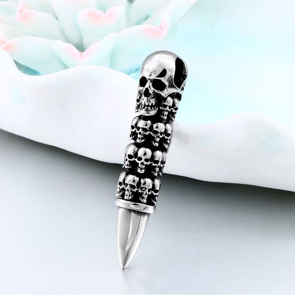 pendant necklaces exquisite skull necklace 316l stainless steel punk style men's and women's jewelry gifts, Silver
pendant necklaces exquisite skull necklace 316l stainless steel punk style men's and women's jewelry gifts, Silver