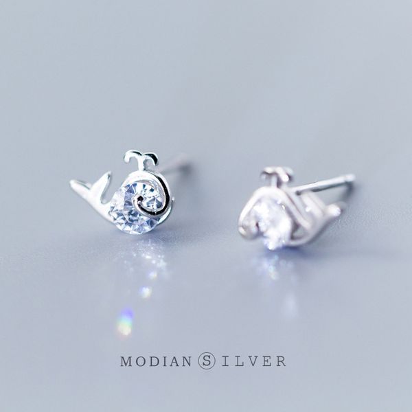 modian 2020 new summer whale cute clear cz stud earrings for women girl jewelry rose gold color 925 sterling silver jewelry, Golden;silver
modian 2020 new summer whale cute clear cz stud earrings for women girl jewelry rose gold color 925 sterling silver jewelry, Golden;silver