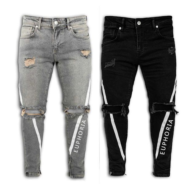 men's skinny stretch denim pants distressed ripped freyed casual fit fashion printing the locomotive jeans trousers men hip-hop, Blue
men's skinny stretch denim pants distressed ripped freyed casual fit fashion printing the locomotive jeans trousers men hip-hop, Blue