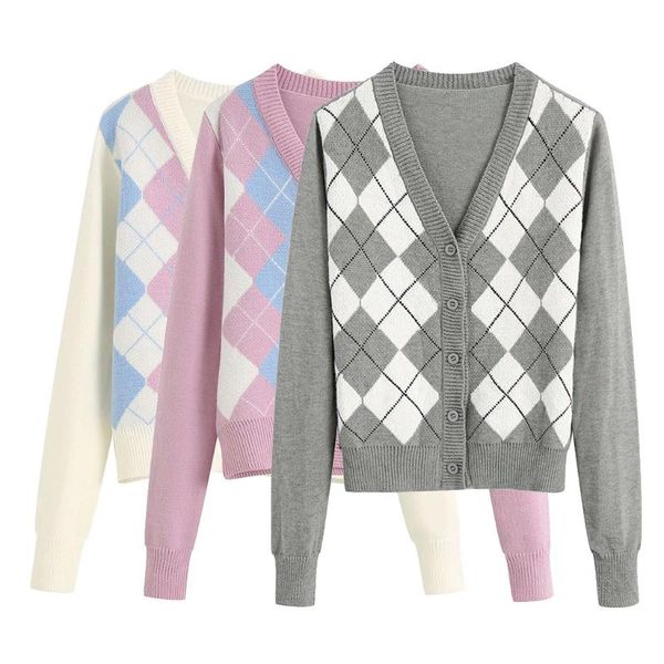 ladies slim fashion british style retro diamond pattern women's knitted cardigan comfortable sweater casual fashion selling, White;red
ladies slim fashion british style retro diamond pattern women's knitted cardigan comfortable sweater casual fashion selling, White;red
