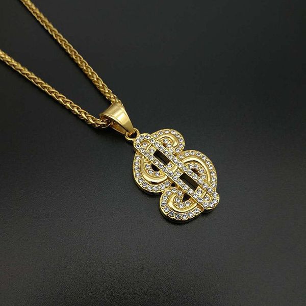 pendant necklaces hip hop rhinestones paved bling iced out stainless steel dollars money sign pendants for men rapper jewelry, Silver
pendant necklaces hip hop rhinestones paved bling iced out stainless steel dollars money sign pendants for men rapper jewelry, Silver