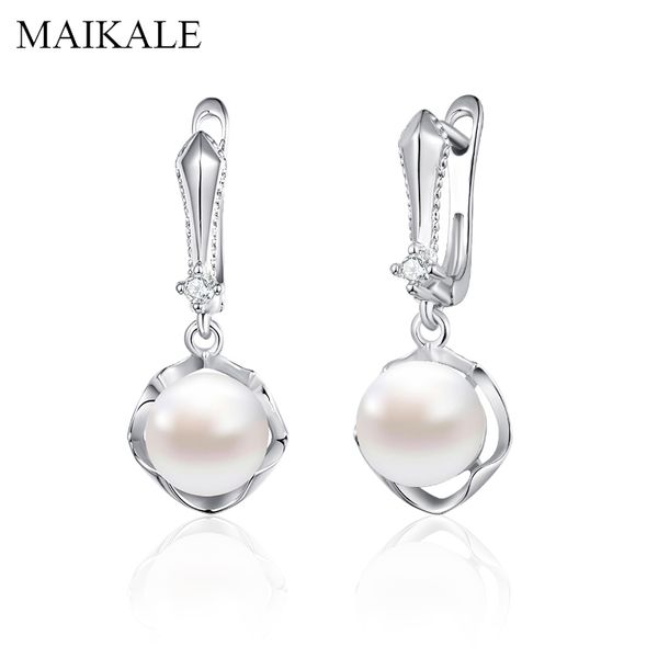 maikale trendy pearl drop earrings for women gold cubic zirconia earrings with pearl women jewelry accessories girl gifts, Silver
maikale trendy pearl drop earrings for women gold cubic zirconia earrings with pearl women jewelry accessories girl gifts, Silver