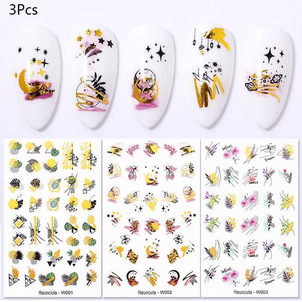 stickers & decals 3pcs harunouta gold water nail summer flower leaf slider foil wraps transfer sticker decorarion, Black
stickers & decals 3pcs harunouta gold water nail summer flower leaf slider foil wraps transfer sticker decorarion, Black