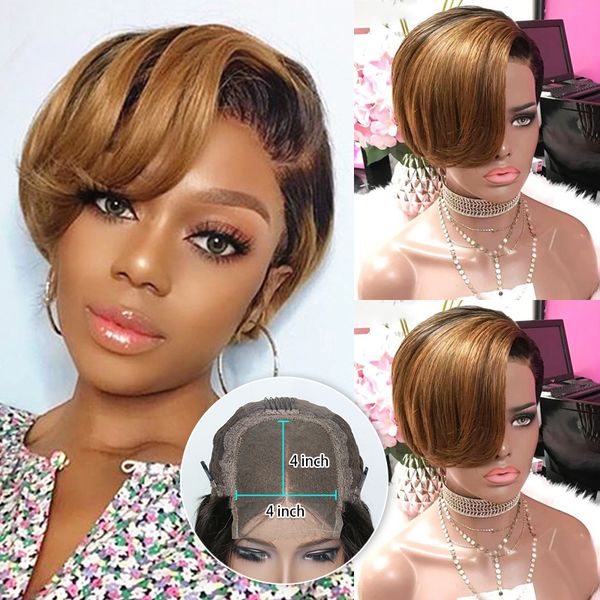 4x4 ombre pixie cut wig colored lace front human hair wigs preplucked short lace bob 150% brazilian remy honey blonde 1b/27 wig, Black;brown
4x4 ombre pixie cut wig colored lace front human hair wigs preplucked short lace bob 150% brazilian remy honey blonde 1b/27 wig, Black;brown