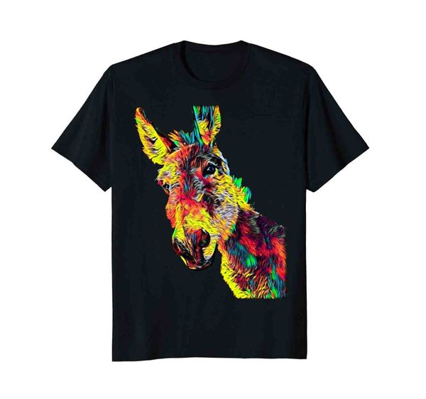 2018 летняя футболка men new высокого качества смешные donkey t-shirt красочные art party outfit военные футболки