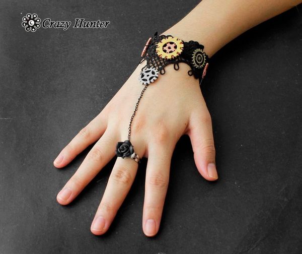 five fingers gloves steampunk lace gears cuff bracelt cosplay for womens or girls, Blue;gray
five fingers gloves steampunk lace gears cuff bracelt cosplay for womens or girls, Blue;gray