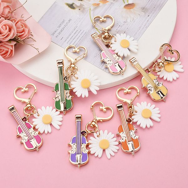 new fashion violin flower keychain acrylic small daisy lovely bag pendant key chain ladies bag car accessories keyring gift, Silver
new fashion violin flower keychain acrylic small daisy lovely bag pendant key chain ladies bag car accessories keyring gift, Silver