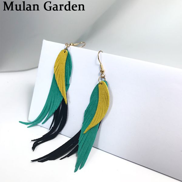 m&g angel wing genuine goat leather tassel earrings for women three layeres statement dangle earring fashion jewelry accessories, Silver
m&g angel wing genuine goat leather tassel earrings for women three layeres statement dangle earring fashion jewelry accessories, Silver