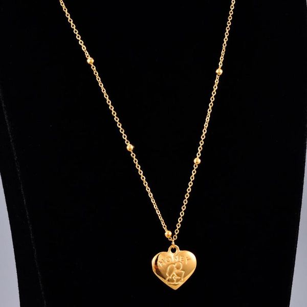 elegant titanium steel gold-plated bead lovely heart necklace female simple personality honey necklace hcl334, Silver
elegant titanium steel gold-plated bead lovely heart necklace female simple personality honey necklace hcl334, Silver