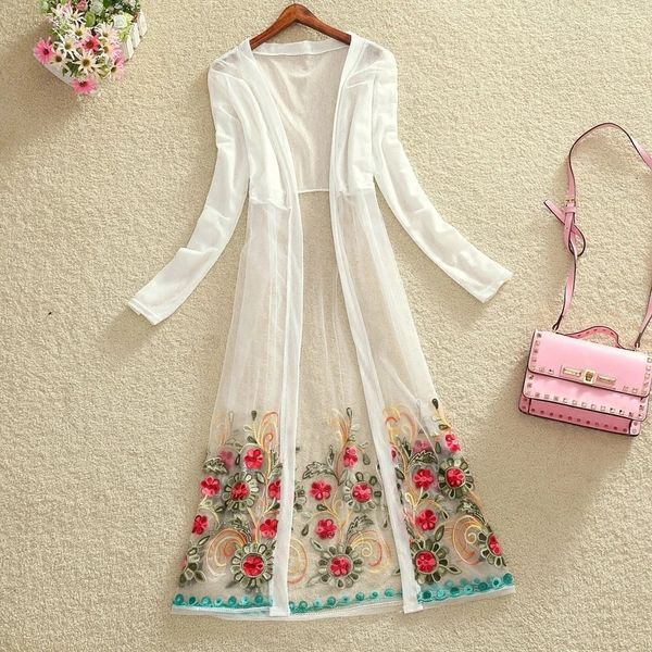 women's jackets 2021 summer women vintage floral embroidery jacket long sleeve medium plus size coats yy263, Black;brown
women's jackets 2021 summer women vintage floral embroidery jacket long sleeve medium plus size coats yy263, Black;brown