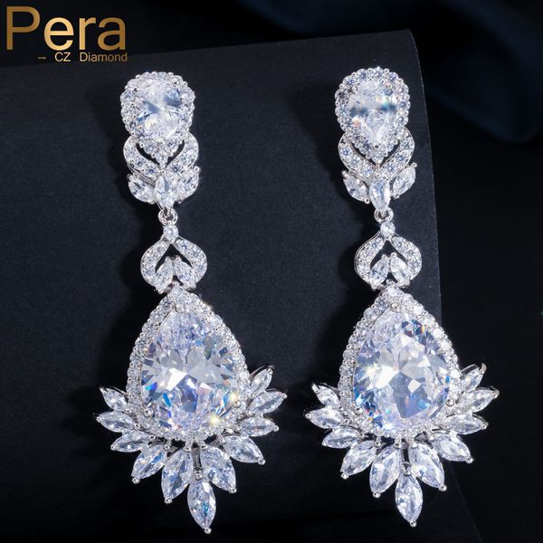 dangle & chandelier pera cz silver color big water drop + cubic zirconia stone long wedding costume jewelry earrings for brides e002
dangle & chandelier pera cz silver color big water drop + cubic zirconia stone long wedding costume jewelry earrings for brides e002
