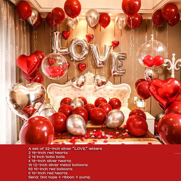 wedding room decoration wedding balloon combination pomegranate red latex ball wedding new home bedroom layout balloon set
wedding room decoration wedding balloon combination pomegranate red latex ball wedding new home bedroom layout balloon set