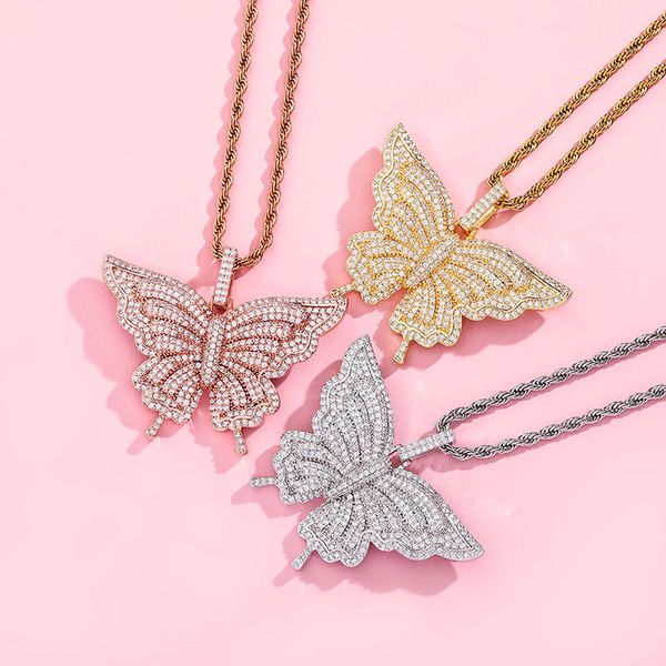 hip hop micro paved cubic zirconia stone iced out bling butterfly pendants necklace for women men rapper jewelry gifts, Silver
hip hop micro paved cubic zirconia stone iced out bling butterfly pendants necklace for women men rapper jewelry gifts, Silver