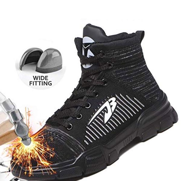 fashion mens work shoes anti-slip lace-up high streetwear steel toe safety boots puncture-proof for fall winter spring, Black
fashion mens work shoes anti-slip lace-up high streetwear steel toe safety boots puncture-proof for fall winter spring, Black
