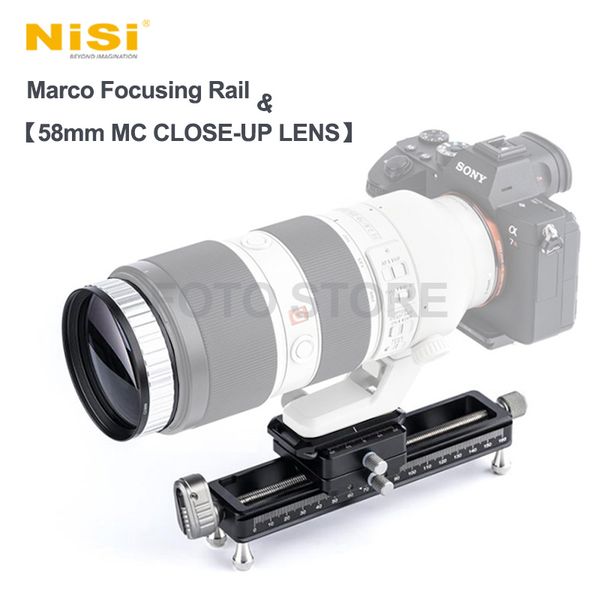 nisi macro focusing rail gimbal guide slider quick release camera bracket with macro 58mm close up lens
nisi macro focusing rail gimbal guide slider quick release camera bracket with macro 58mm close up lens