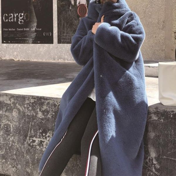 women's fur & faux coat 2021 autumn and winter fashion hooded long-sleeved collar long loose warm, Black
women's fur & faux coat 2021 autumn and winter fashion hooded long-sleeved collar long loose warm, Black