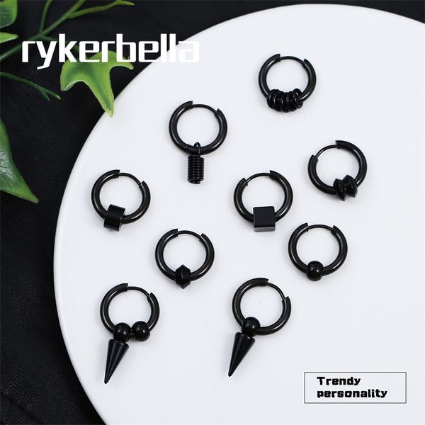 hoop & huggie 1 pair of punk black multi-style fashion rivet cone titanium steel earrings for men and women gothic street hip-hop fash, Golden;silver
hoop & huggie 1 pair of punk black multi-style fashion rivet cone titanium steel earrings for men and women gothic street hip-hop fash, Golden;silver