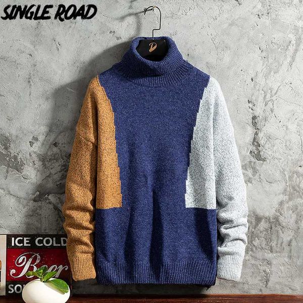 men's sweaters singleroad mens turtlenecks sweater men 2021 winter patchwork high collar harajuku korean turtleneck blue, White;black
men's sweaters singleroad mens turtlenecks sweater men 2021 winter patchwork high collar harajuku korean turtleneck blue, White;black