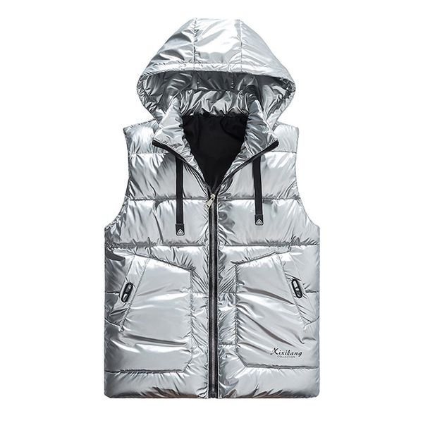 2020 winter reflective vest men casual thicken warm cotton-padded hooded solid color big pockets waistcoat 4xl 5xl 6xl, Black;white
2020 winter reflective vest men casual thicken warm cotton-padded hooded solid color big pockets waistcoat 4xl 5xl 6xl, Black;white