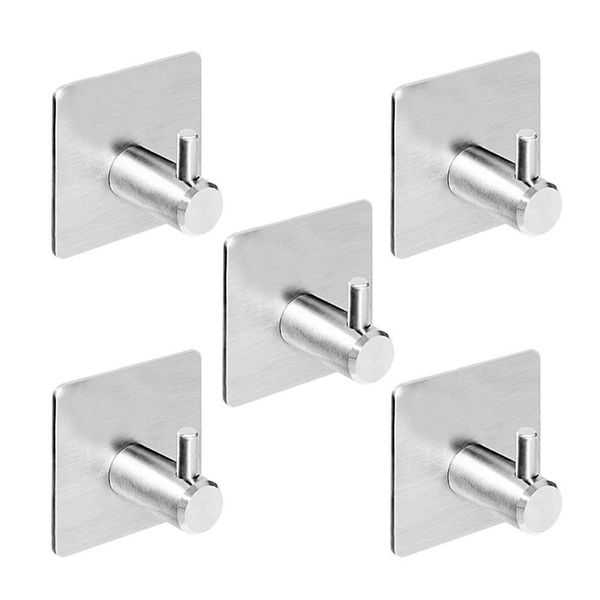 pack 5 hooks self-adhesive hook, bag 5 304 stainless steel hat towel robes hanger hanger bathroom kitchen washroom closet t200319
pack 5 hooks self-adhesive hook, bag 5 304 stainless steel hat towel robes hanger hanger bathroom kitchen washroom closet t200319