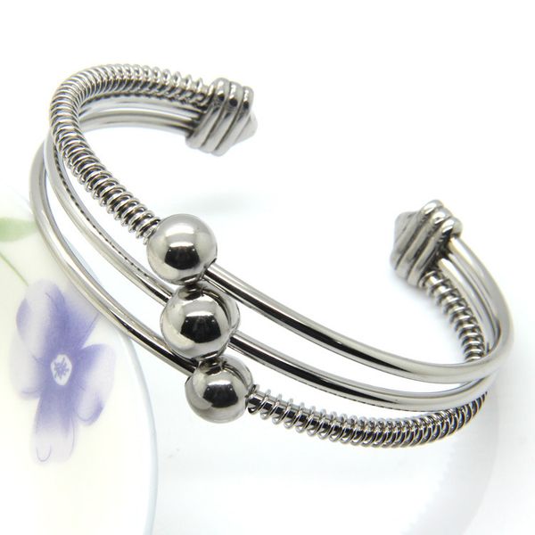 2020 fashion stainless steel bracelet three steel ball jewelry bangle bracelet for women men gift of love c99, Black
2020 fashion stainless steel bracelet three steel ball jewelry bangle bracelet for women men gift of love c99, Black