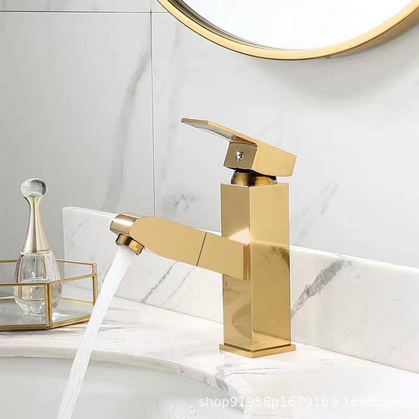 bathroom sink faucets shiny gold pull and cold single hole basin faucet wash mixer stretch water tap
bathroom sink faucets shiny gold pull and cold single hole basin faucet wash mixer stretch water tap