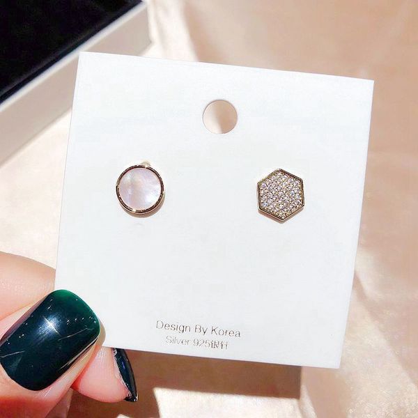 stud delicate asymmetrical geometric shell earrings micro paved cubic zirconia for women gold color, Golden;silver
stud delicate asymmetrical geometric shell earrings micro paved cubic zirconia for women gold color, Golden;silver