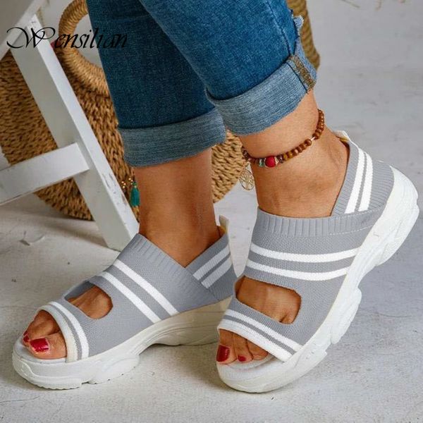 platform sandals woman casual shoes knitted summer sandals ladies beach shoes fashion wedges for woman sandalias mujer, Black
platform sandals woman casual shoes knitted summer sandals ladies beach shoes fashion wedges for woman sandalias mujer, Black