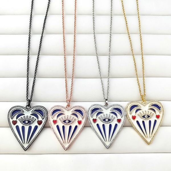 chains 1pcs micro pave cz blue enamel heart shape pendant, fashion lucky eye pendant women jewelry necklace 497, Silver
chains 1pcs micro pave cz blue enamel heart shape pendant, fashion lucky eye pendant women jewelry necklace 497, Silver
