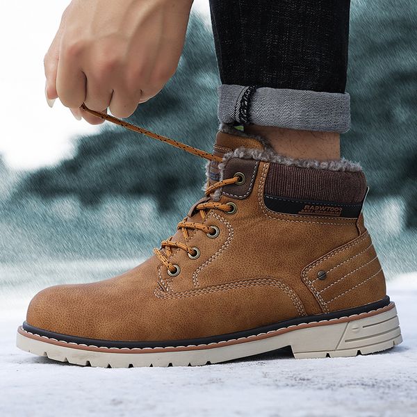 fashion winter plush waterproof snow boots warm winter men's sneakers footwear fashion outdoor casual men's boots, Black
fashion winter plush waterproof snow boots warm winter men's sneakers footwear fashion outdoor casual men's boots, Black