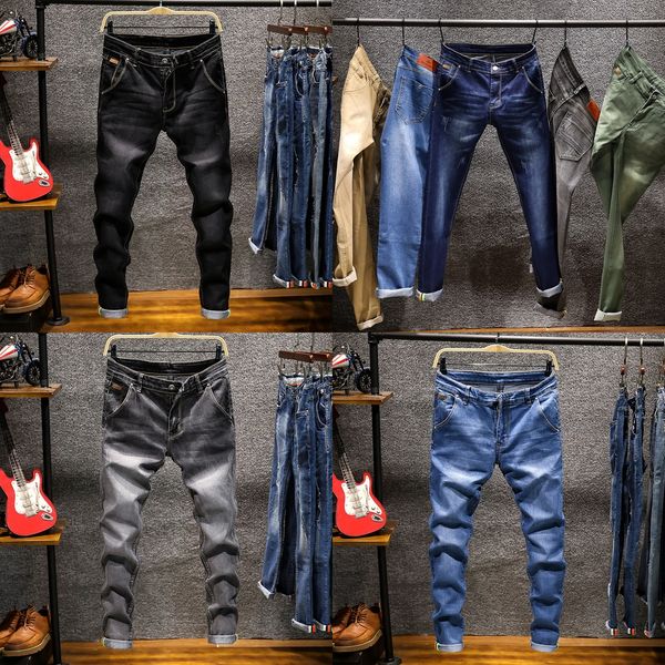 jeans korean-style slim-fit stretch jeans pencil pantspencil pants men's long pants large size men's rndmm, Blue
jeans korean-style slim-fit stretch jeans pencil pantspencil pants men's long pants large size men's rndmm, Blue