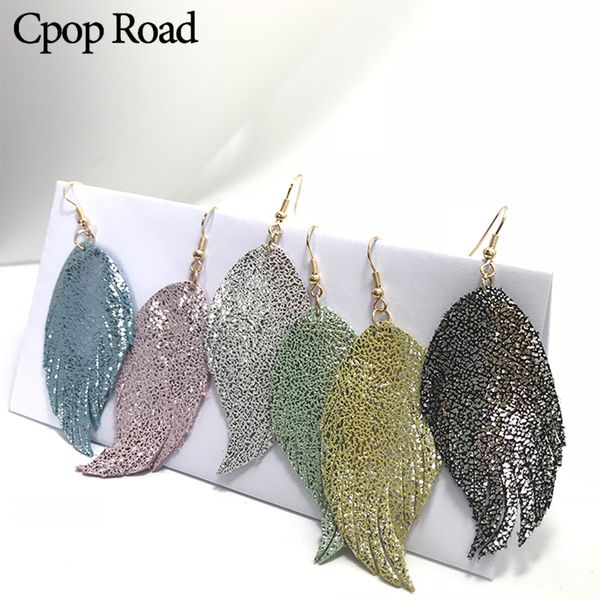 cpop fashion feather genuine leather earrings for women tassel statement glitter dangle earrings fashion jewelry gift wholesale, Silver
cpop fashion feather genuine leather earrings for women tassel statement glitter dangle earrings fashion jewelry gift wholesale, Silver