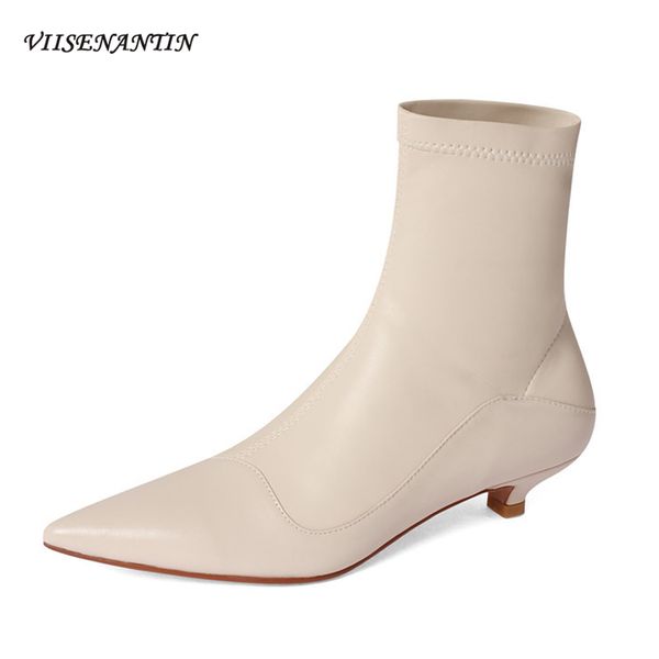 pointed toe short women's elastic small heels 3 cm cat heel single boots autumn winter models nude boots stiletto ankle, Black
pointed toe short women's elastic small heels 3 cm cat heel single boots autumn winter models nude boots stiletto ankle, Black