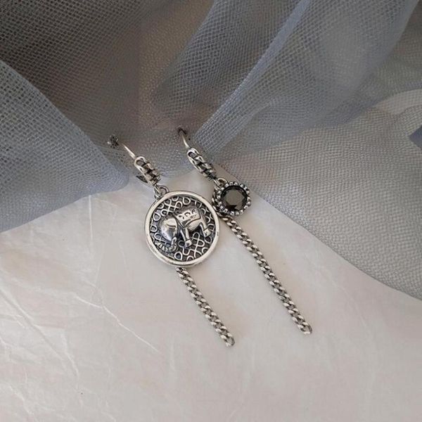 hoop & huggie fashion vintage asymmetric elephant round disc thai silver color earrings for women tassel chain ear jewellery sae487, Golden;silver
hoop & huggie fashion vintage asymmetric elephant round disc thai silver color earrings for women tassel chain ear jewellery sae487, Golden;silver