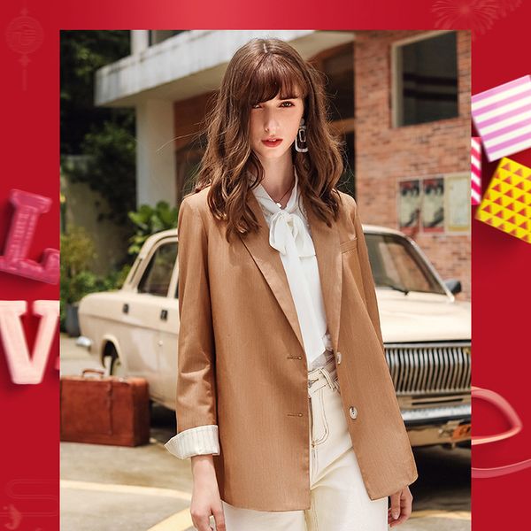 women's suits & blazers 2021 spring commuter temperament lapel wild women fashion casual small suit jacket single breasted, White;black
women's suits & blazers 2021 spring commuter temperament lapel wild women fashion casual small suit jacket single breasted, White;black