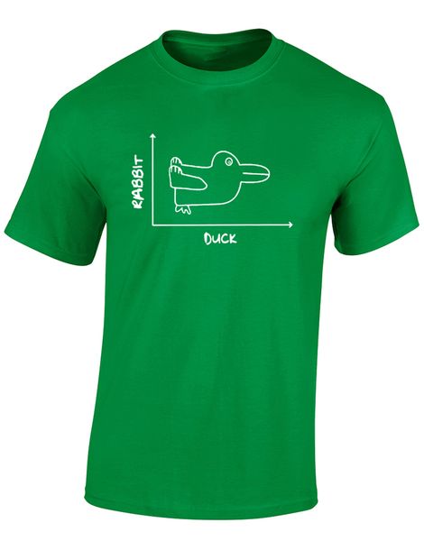 rabbit duck graph mens t-shirt funny joke optical illusion geek cool green l (d) new cool tee shirt
rabbit duck graph mens t-shirt funny joke optical illusion geek cool green l (d) new cool tee shirt