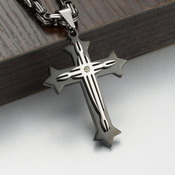 heavy 5mm wide byzantine chain cross pendant men cool stainless steel male punk necklaces jewelry gift 18-32inch, Silver
heavy 5mm wide byzantine chain cross pendant men cool stainless steel male punk necklaces jewelry gift 18-32inch, Silver