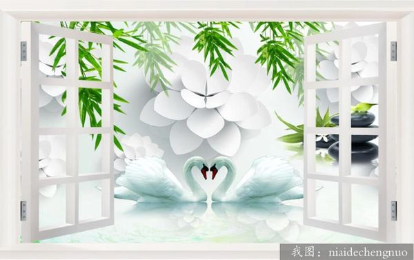 3d p wallpaper custom mural window bamboo swan scenery home decor wallpaper for walls 3 d in the living room
3d p wallpaper custom mural window bamboo swan scenery home decor wallpaper for walls 3 d in the living room