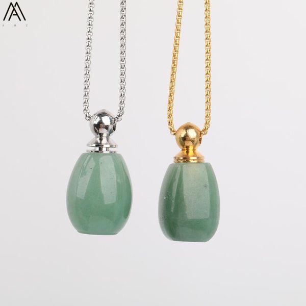 faceted natural green aventurine stone perfume bottles gold silvery stainless chain necklace women fine jewelry gift dss-208ambc, Silver
faceted natural green aventurine stone perfume bottles gold silvery stainless chain necklace women fine jewelry gift dss-208ambc, Silver