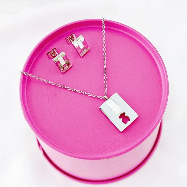 women fashion necklaces stainless steel jewelry earrings cute bear design popular pendants two colors can choose, Silver
women fashion necklaces stainless steel jewelry earrings cute bear design popular pendants two colors can choose, Silver